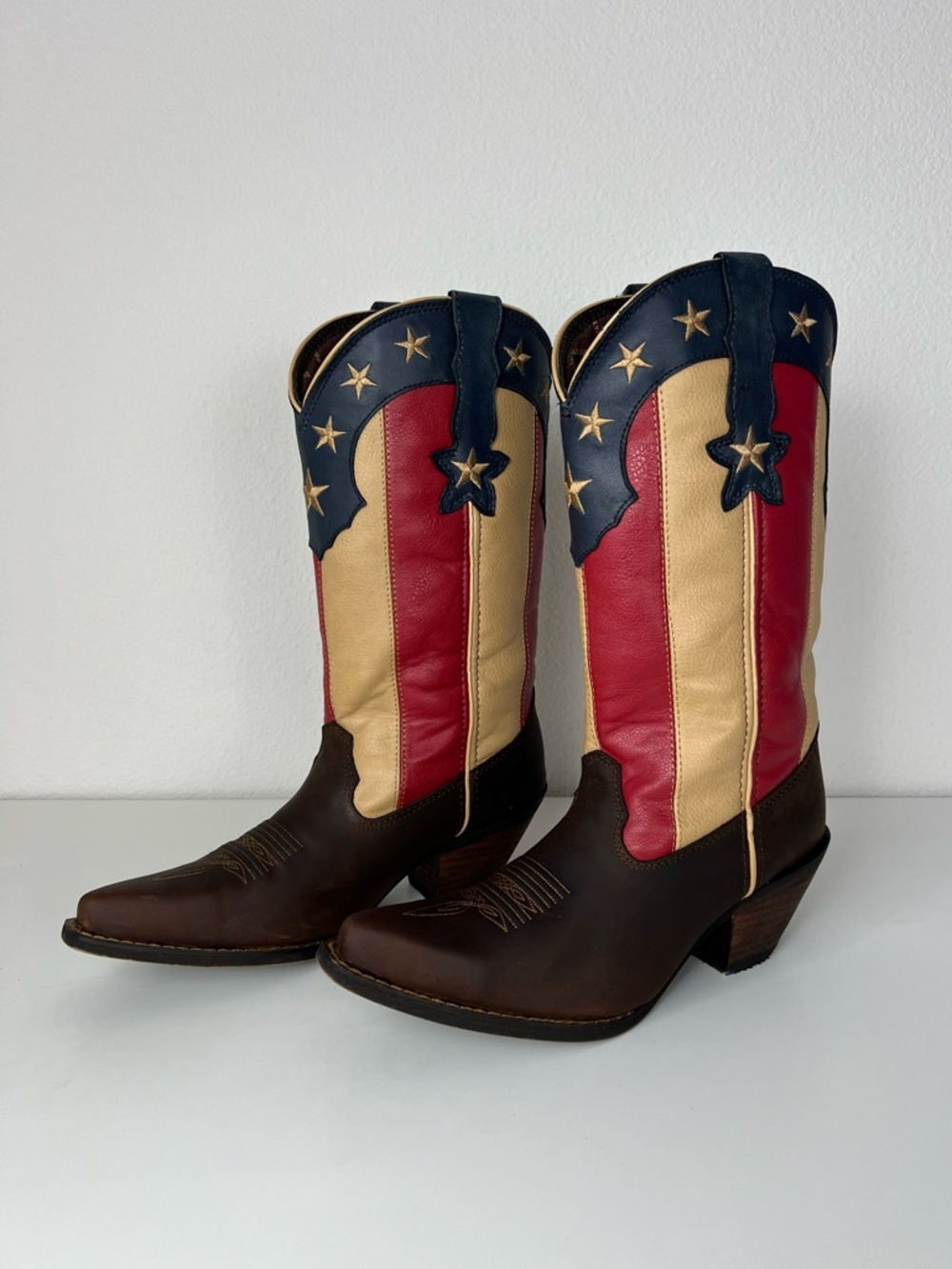 NEW Durango Crush Cowboy Boots Women 8.5 USA Flag Patriot Western Rodeo Leather